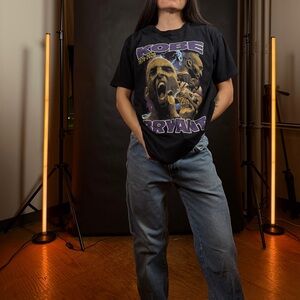 Black Kobe Bryant Graphic T-Shirt with Purple and Gold Accents